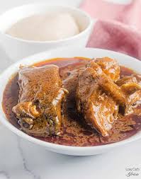 Banga soup, swallow with Beef 